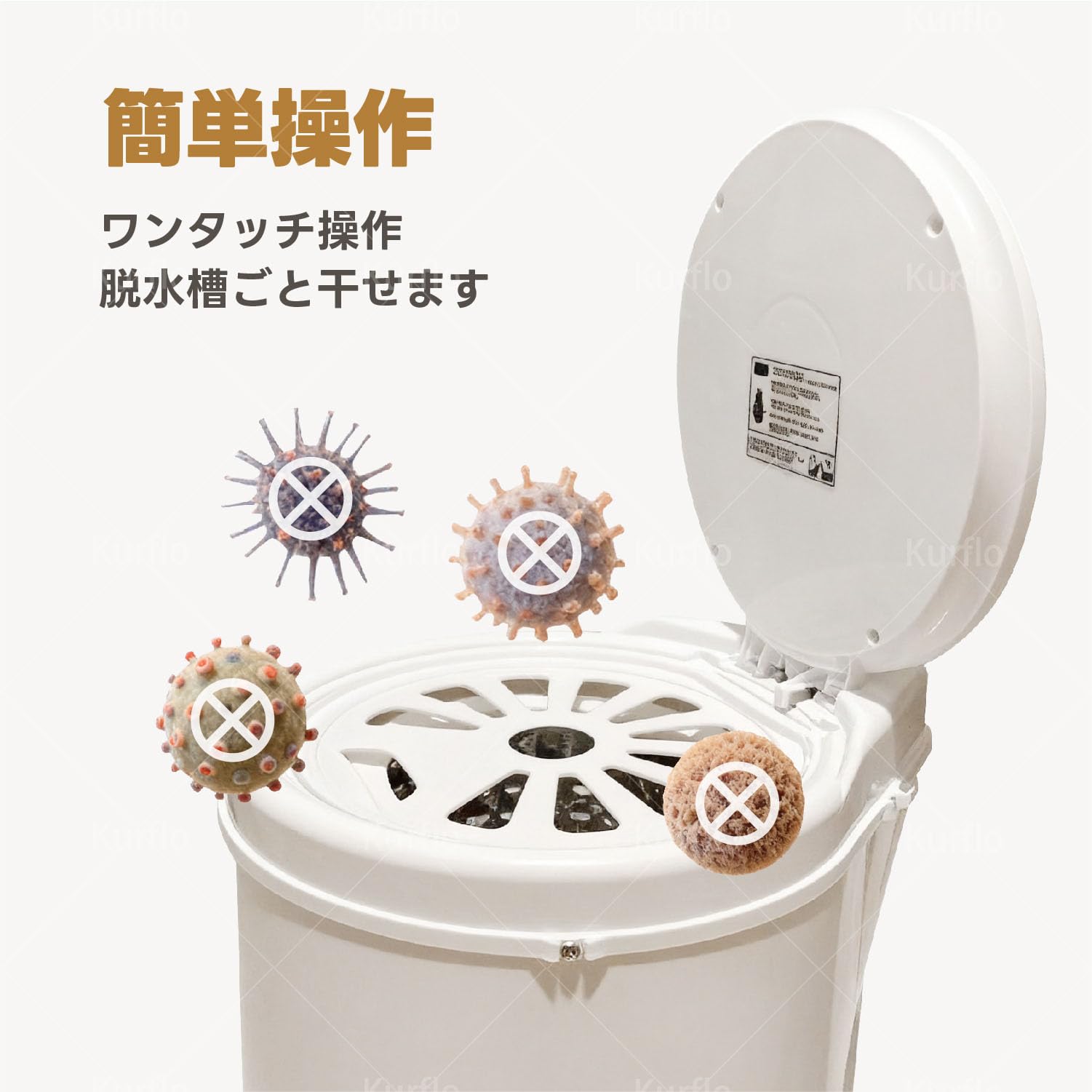 Amazon.co.jp: FOVNY小型 コンパクト脱水機 2kg ステンレス槽 改良型