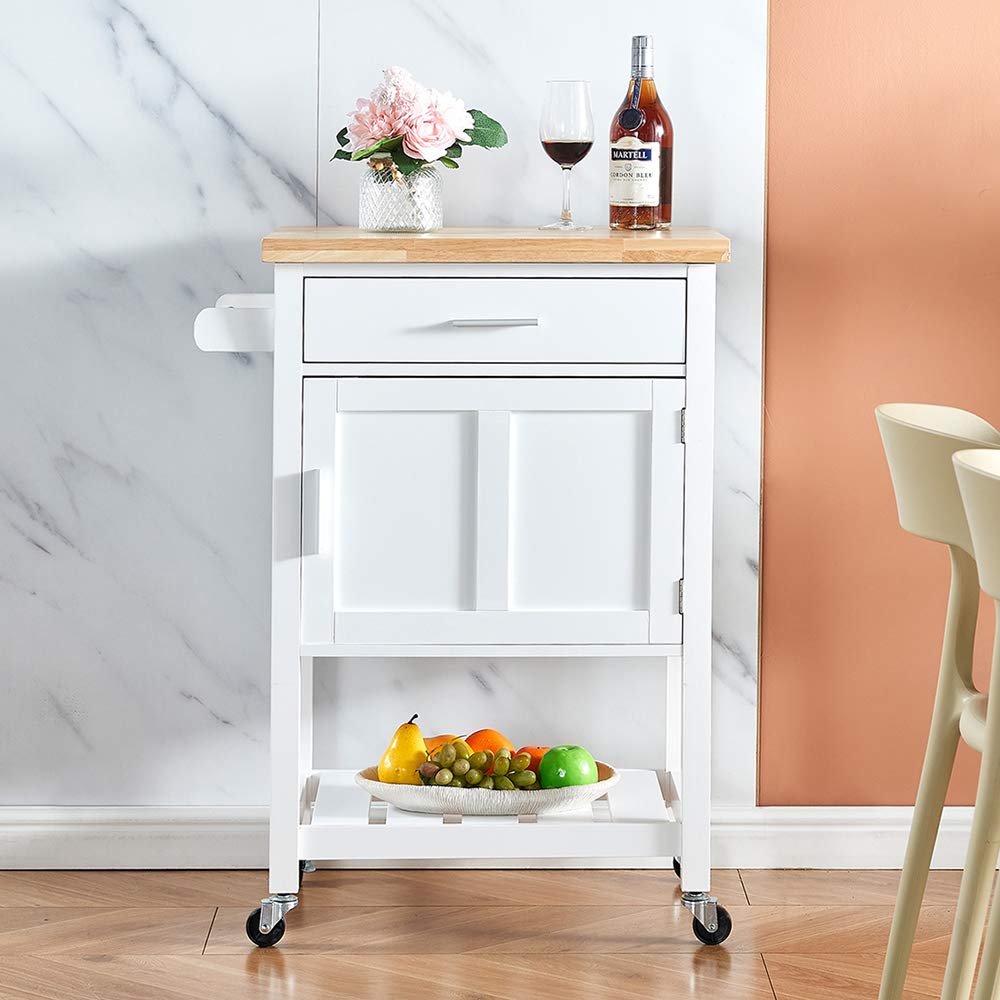 Buy Kitchen Island Carts 23 Inches with Drawers and Shelves Storage