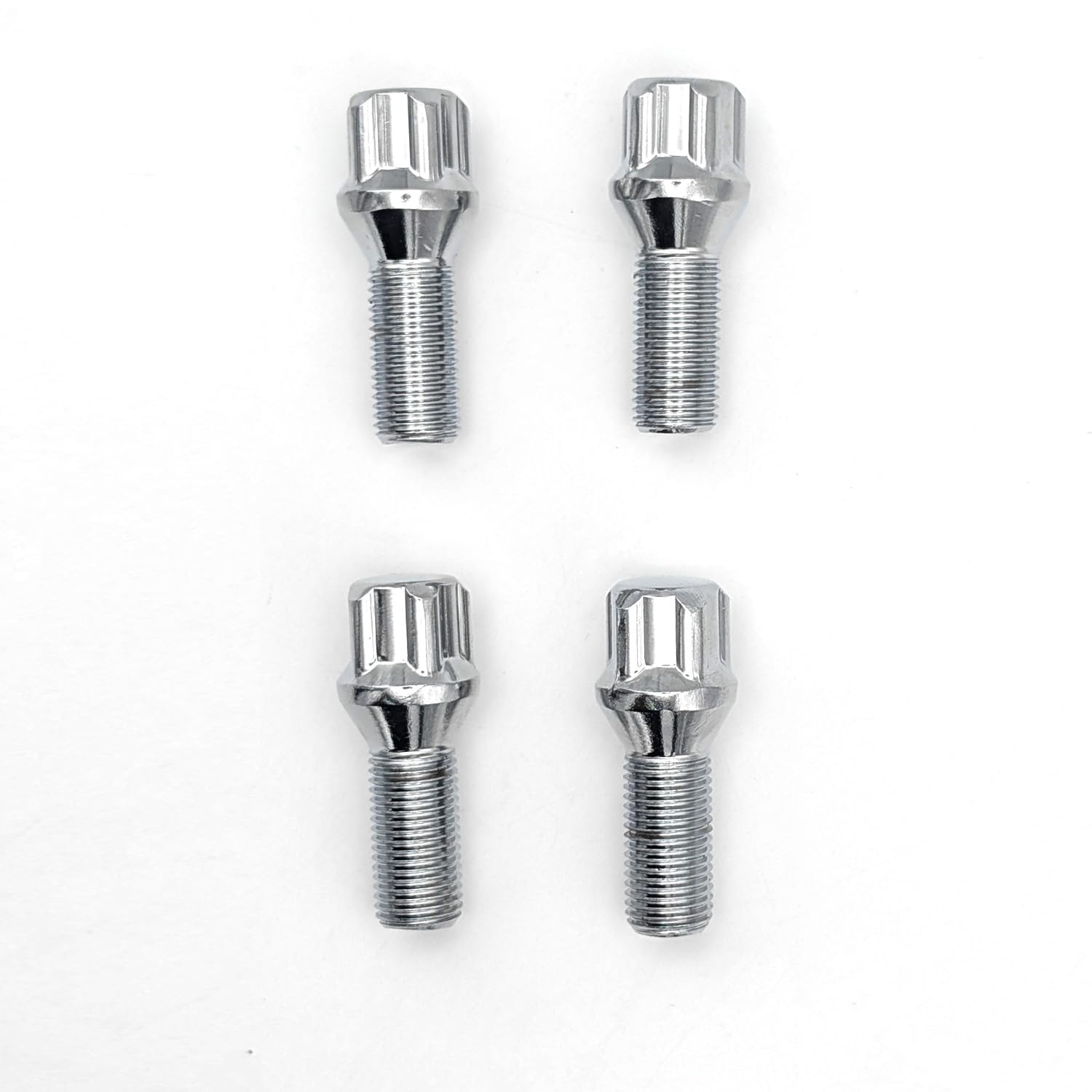 TRACER Set di bulloni per cerchione, antifurto, M14 x 1,5, 28 mm, attacco conico cromato con 2 chiavi compatibili con Audi, VW, Seat, Skoda, Opel, BMW