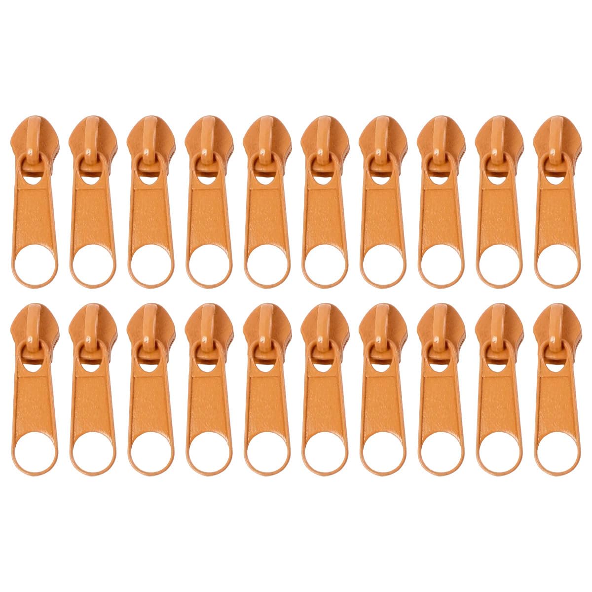 50 Tiradores de Cremallera de Repuesto, Deslizador de Cremallera de Nailon para Bolsos, Chaquetas, Abrigos, Vaqueros, Costura, Ropa, Color Naranja, n.° 5