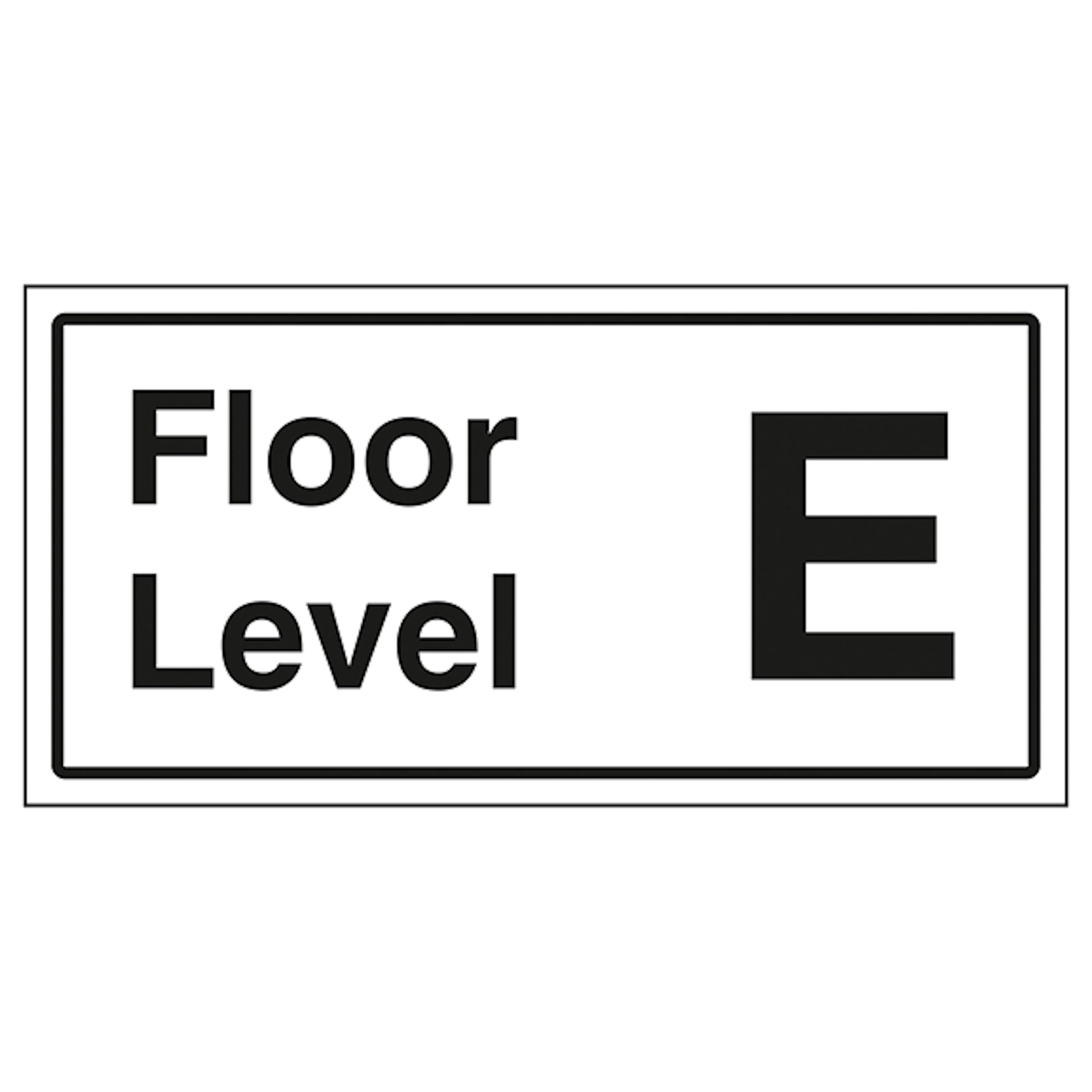 V Safety Floor Level E 300 x 150 mm - 1mm Rigid Plastic Safety Sign