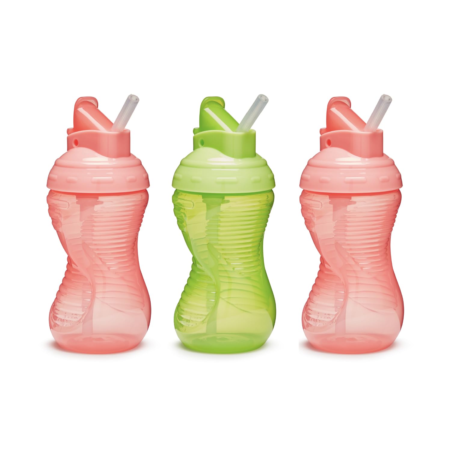 Munchkin Mighty Grip Cups with Straw, Green, 10 oz/296ml - Image 4