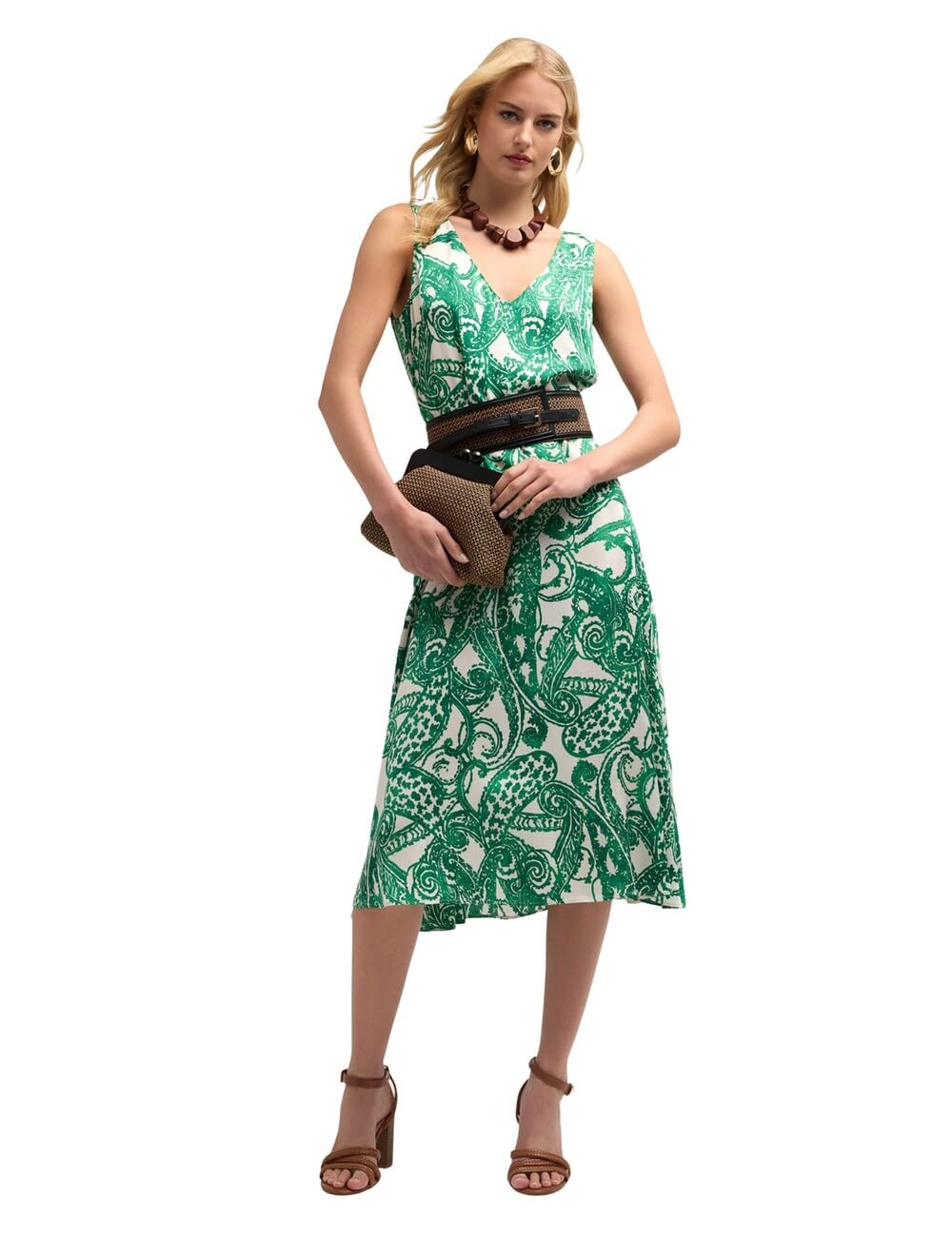 Motivi: Vestito Satin Fantasia Paisley Stagione Primavera Estate 2025.