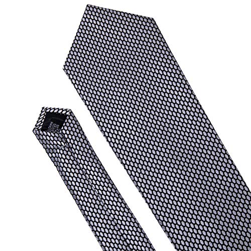 Image of Barry.Wang Mens Tie Set Plaid Check Neckties Formal Business Wedding Luxury Pocket Square Cufflinks