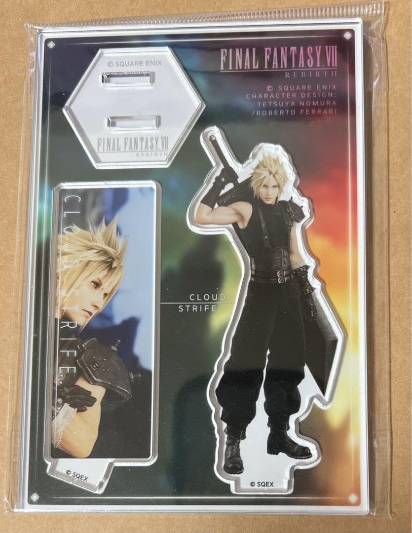 新品未開封　FF7クラウド&ハーディ＝デイトナ アクリルスタンド 神羅ピンバッジ 新品未開封 FF7クラウド&ハーディ＝デイトナ アクリルスタンド