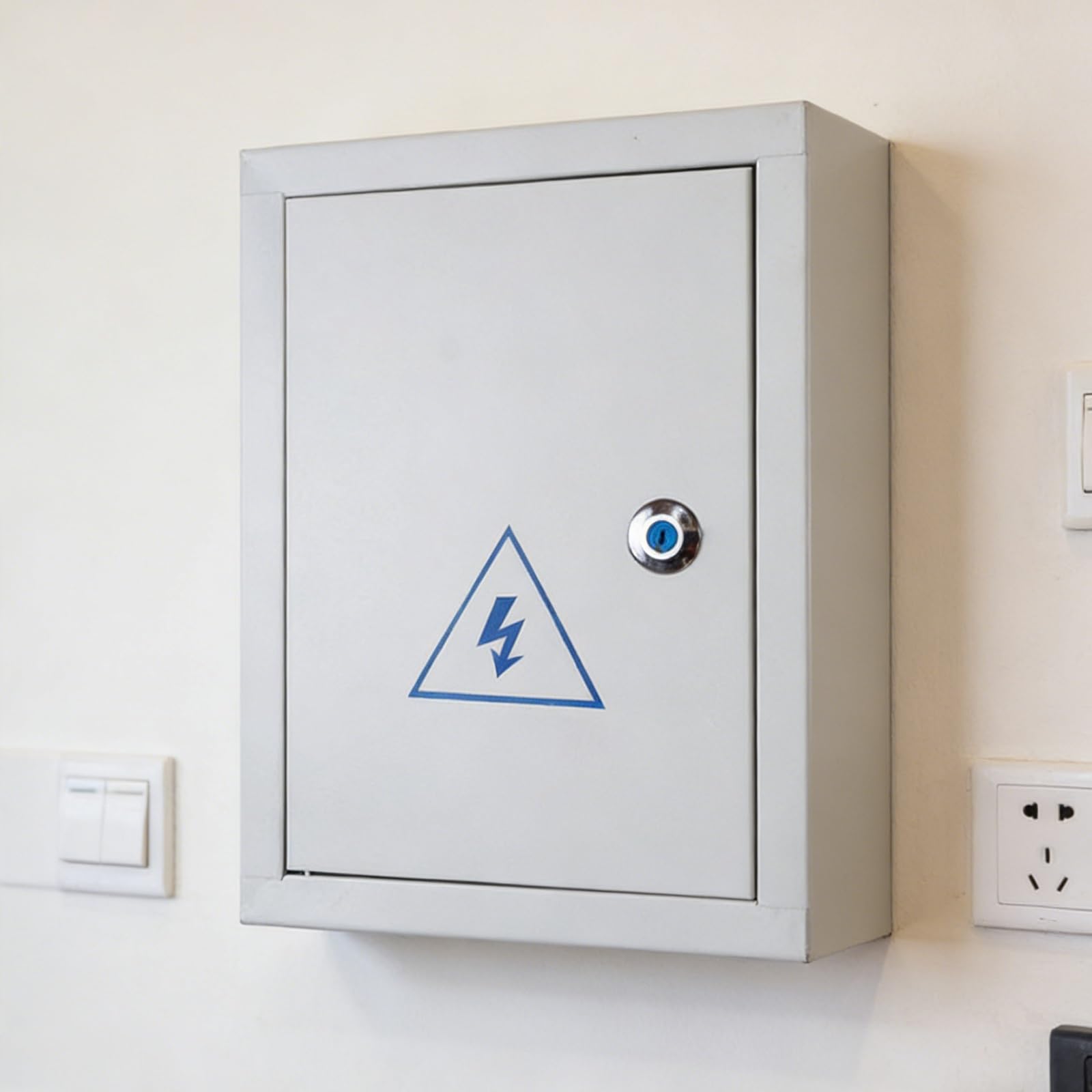 Quadro Elettrico, Scatola di Distribuzione Laminata a Freddo con Serrature, Adatta per Uso Domestico(30X18X40CM/12X7X16IN)