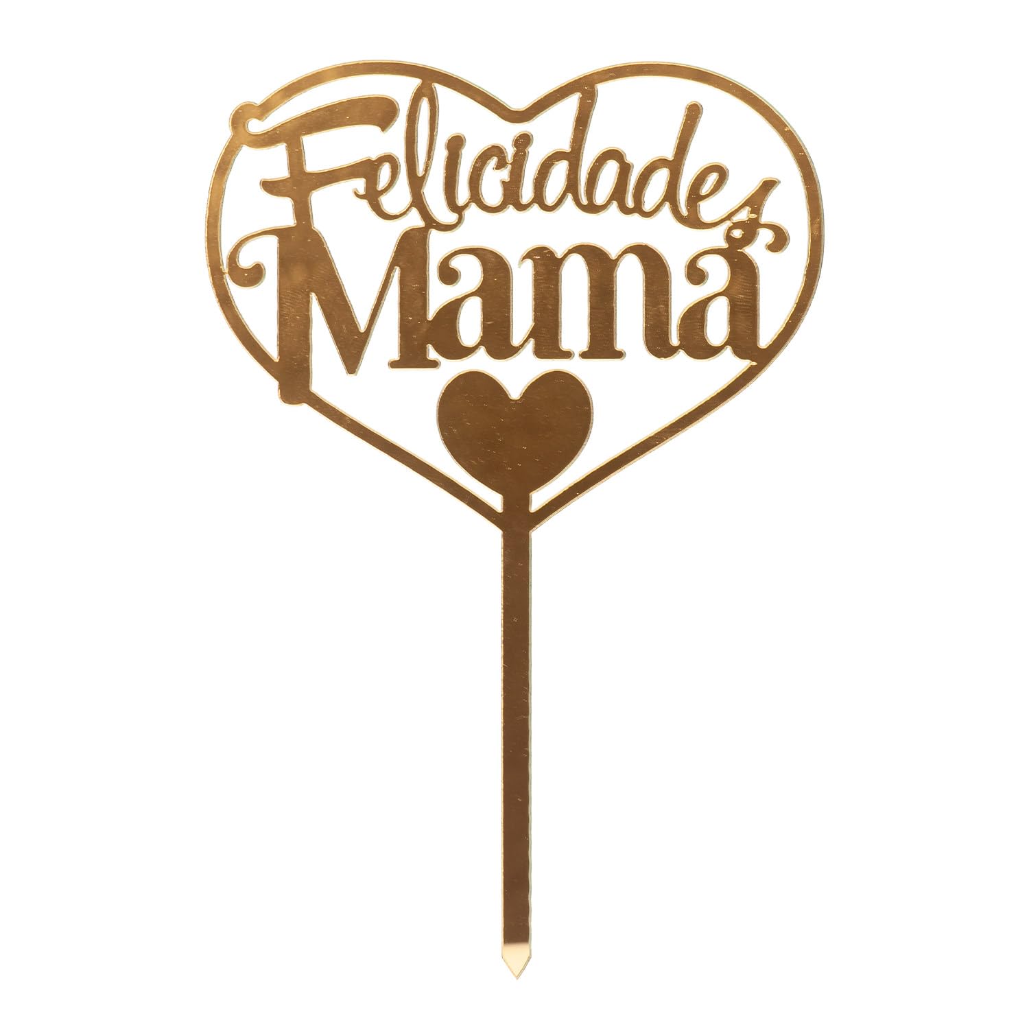 Dekora - "Congratulations Mum" Cake Topper in Gold 14.3x10cm - Perfect Cake Topper for Mother's Day, Birthdays and Special Celebrations - Elegant Food Safe Design