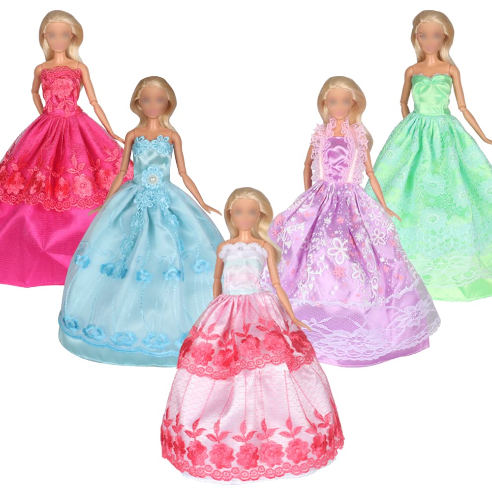 Amazon.co.jp: 6セット 人形用ドレス 服 Tanoshow 手作り ジェニー用服