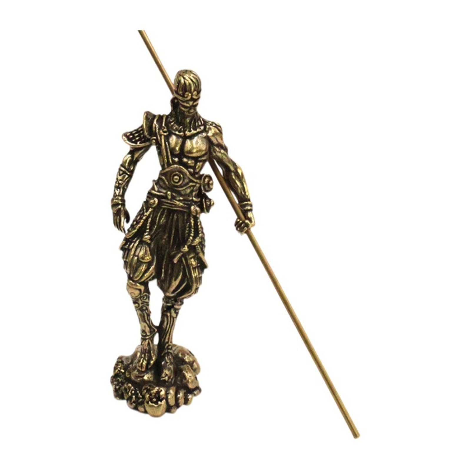 Huolimxun Pure brass Monkey King Monkey King ornaments solid copper carving handicrafts home office decoration gifts