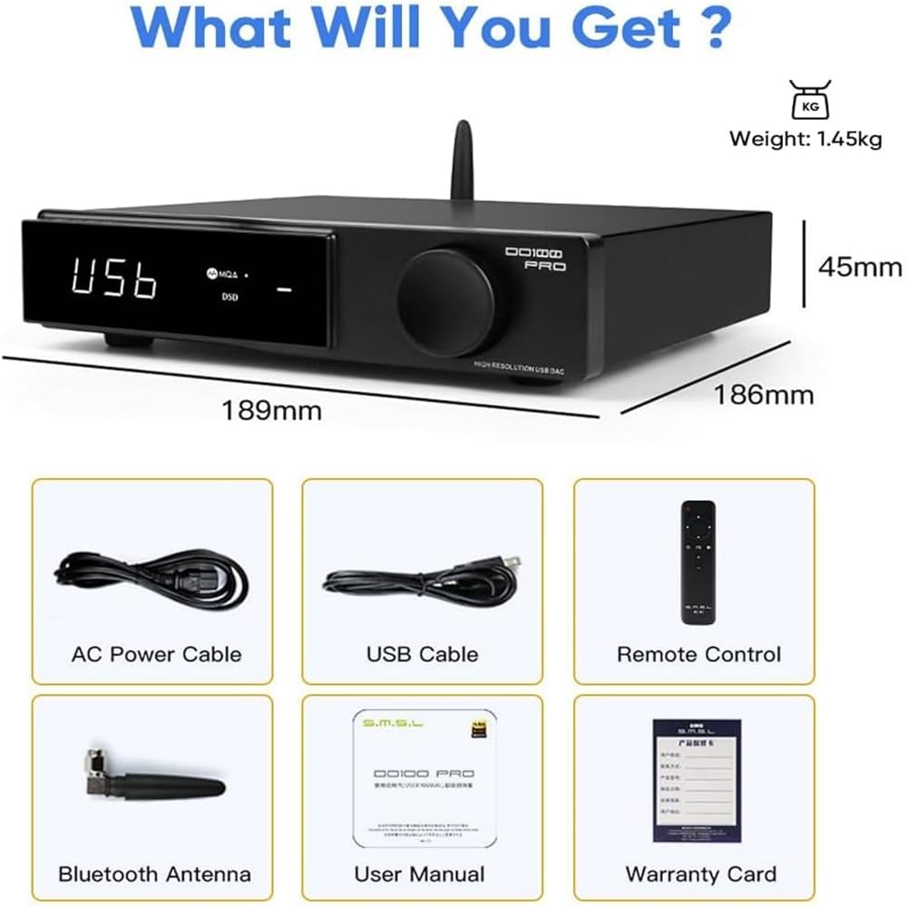 Amazon.com: SMSL DO100 PRO Balanced DAC ES9039Q2M x2 MQA DAC