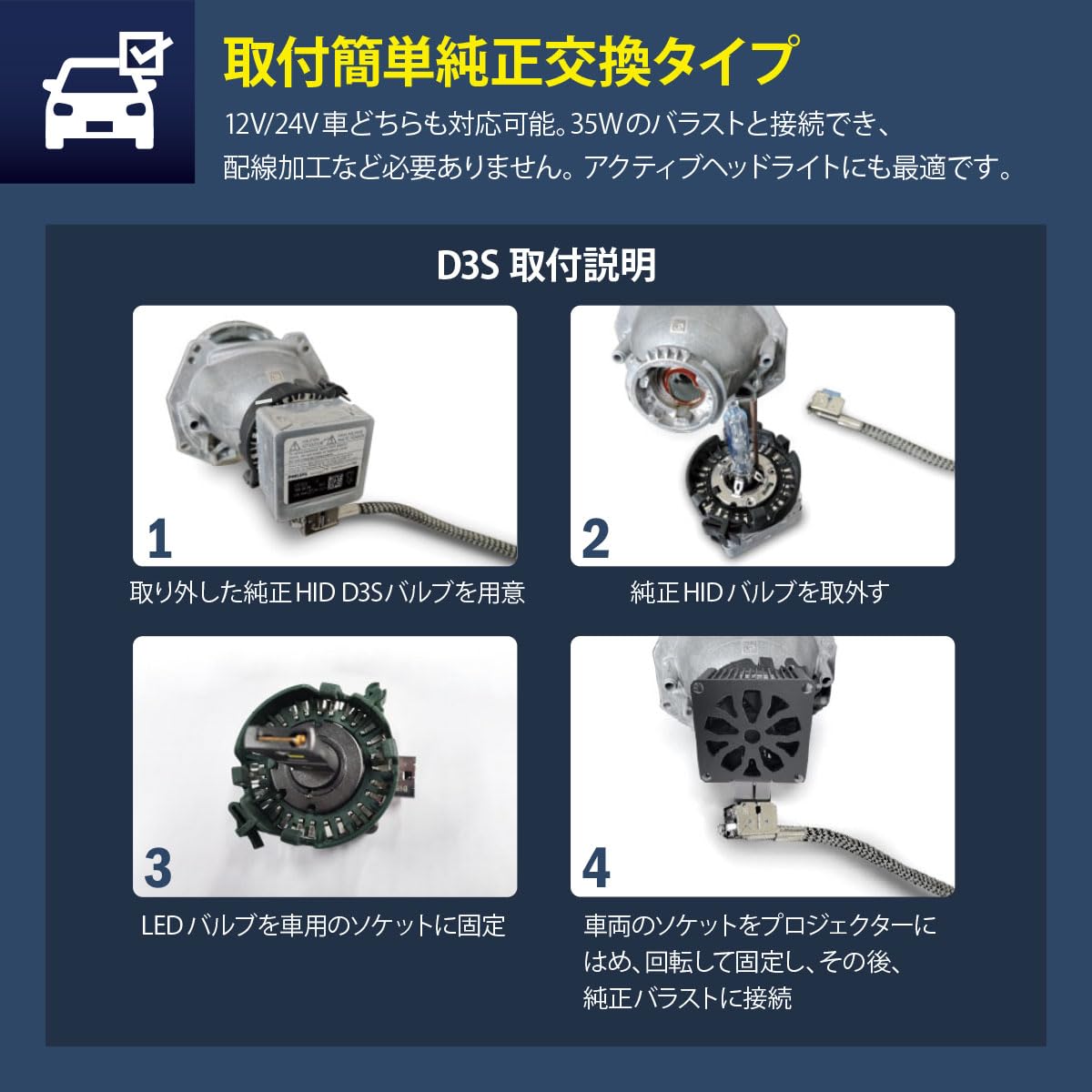 Amazon | LEDヘッドライト HIDをLED化 VW車用 ワーゲン車用 ゴルフ7