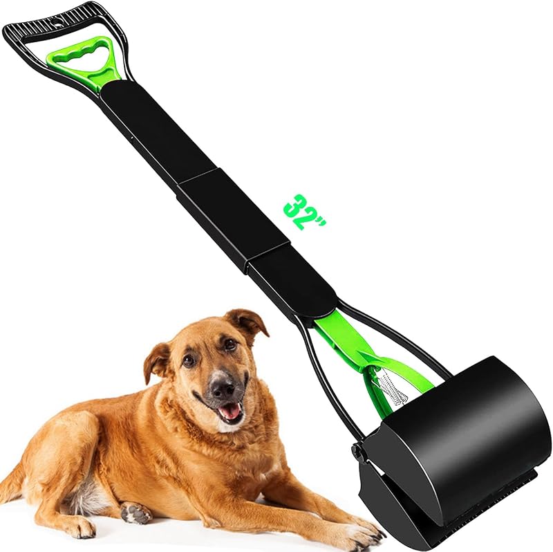 Pá coletora de fezes para cães com cabo longo, dobrável e material resistente WOILIFE – 81,28 cm