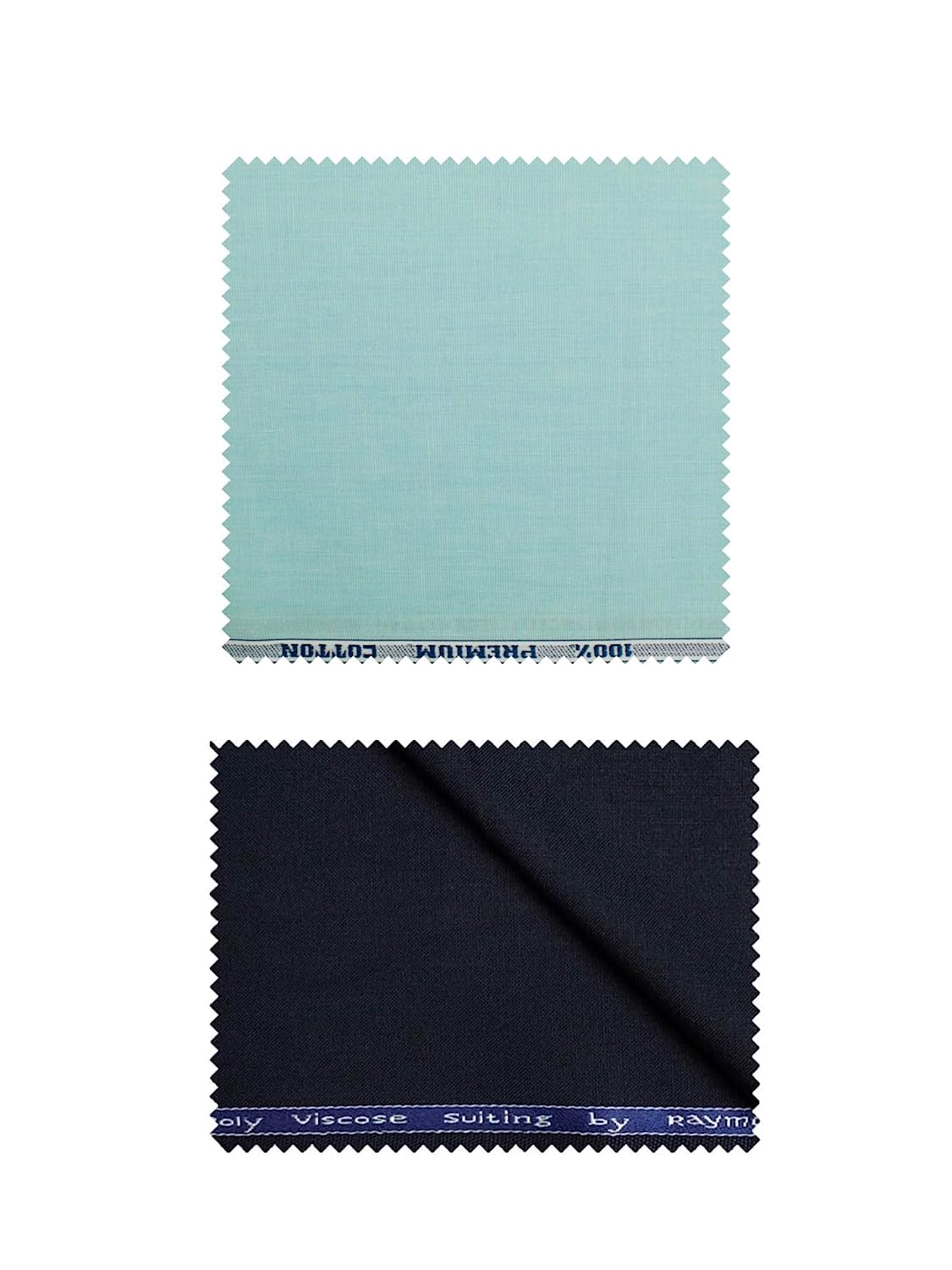 raymond Polyviscose Trouser- 100% Cotton Shirt Fabric Combo Box (Unstitched, All Weather Fabric, (DARK GREY PANT +GREEN SHIRT)-picture-35