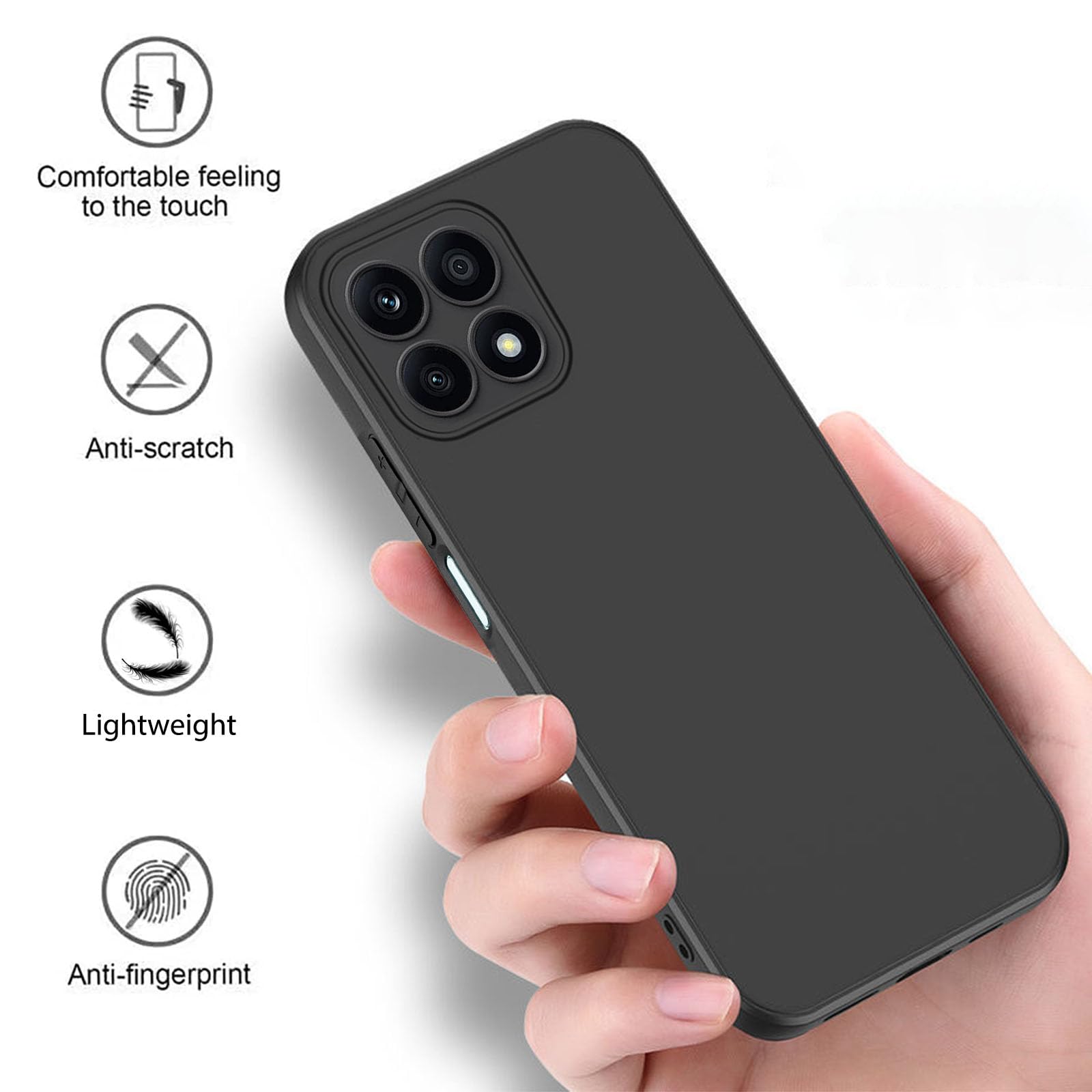 Cover per Honor X8 4G, in Silicone Semi-rigido Soft-touch - verde chiaro - Italiano