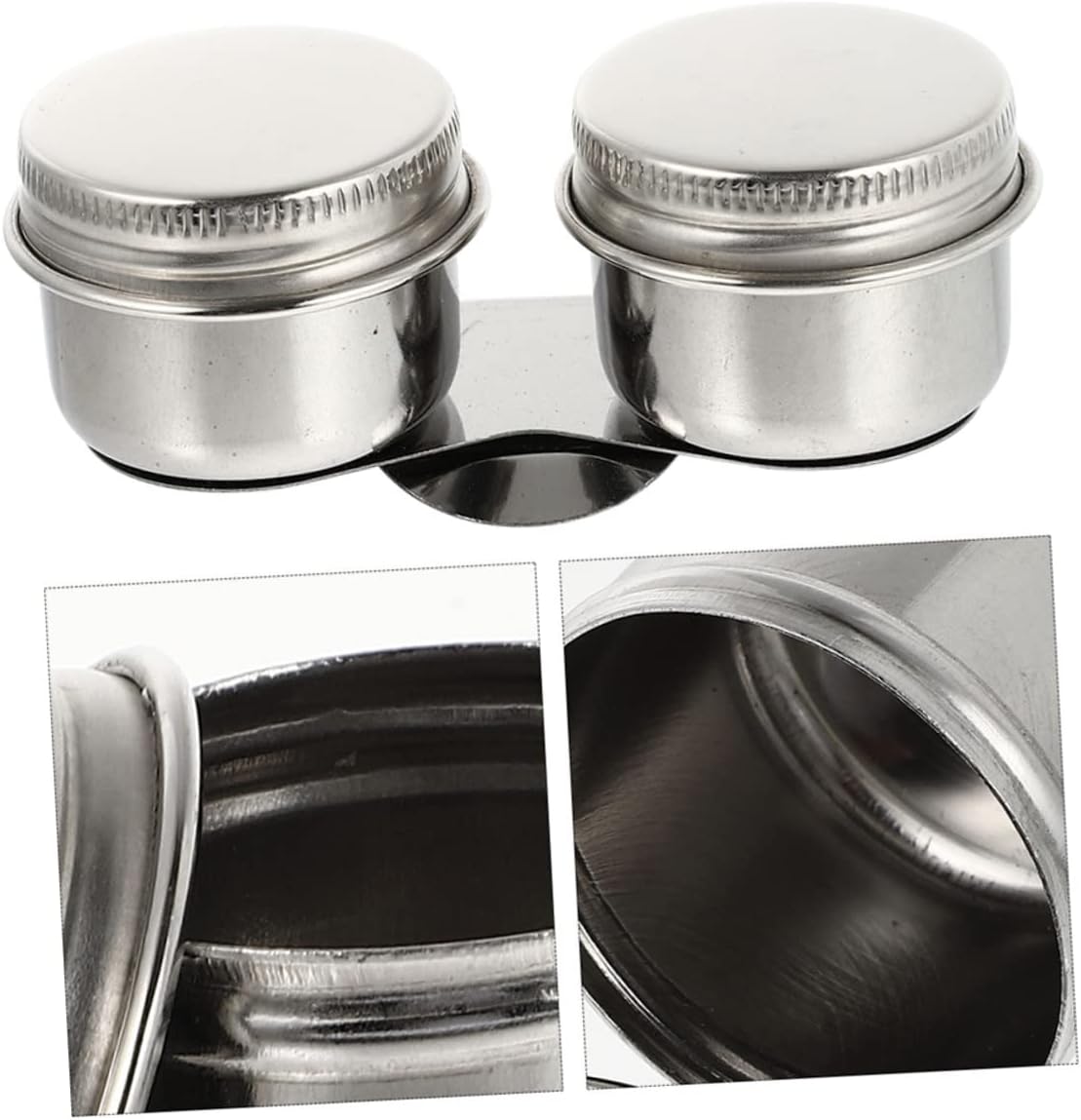 2pcs Stainless Steel Brush Cleaner Durable Pen Cleaning Pots for Oil Painting with Strong Functionality Artists and Outdoor Use