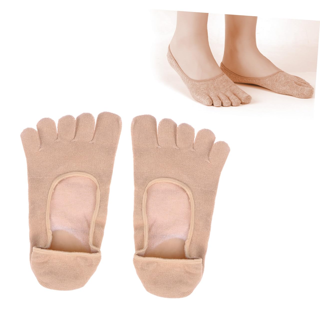 FOMIYES Moisturizing Socks Toe Covers for Women Cushioned Prevention Socks Silicone Foot Pad