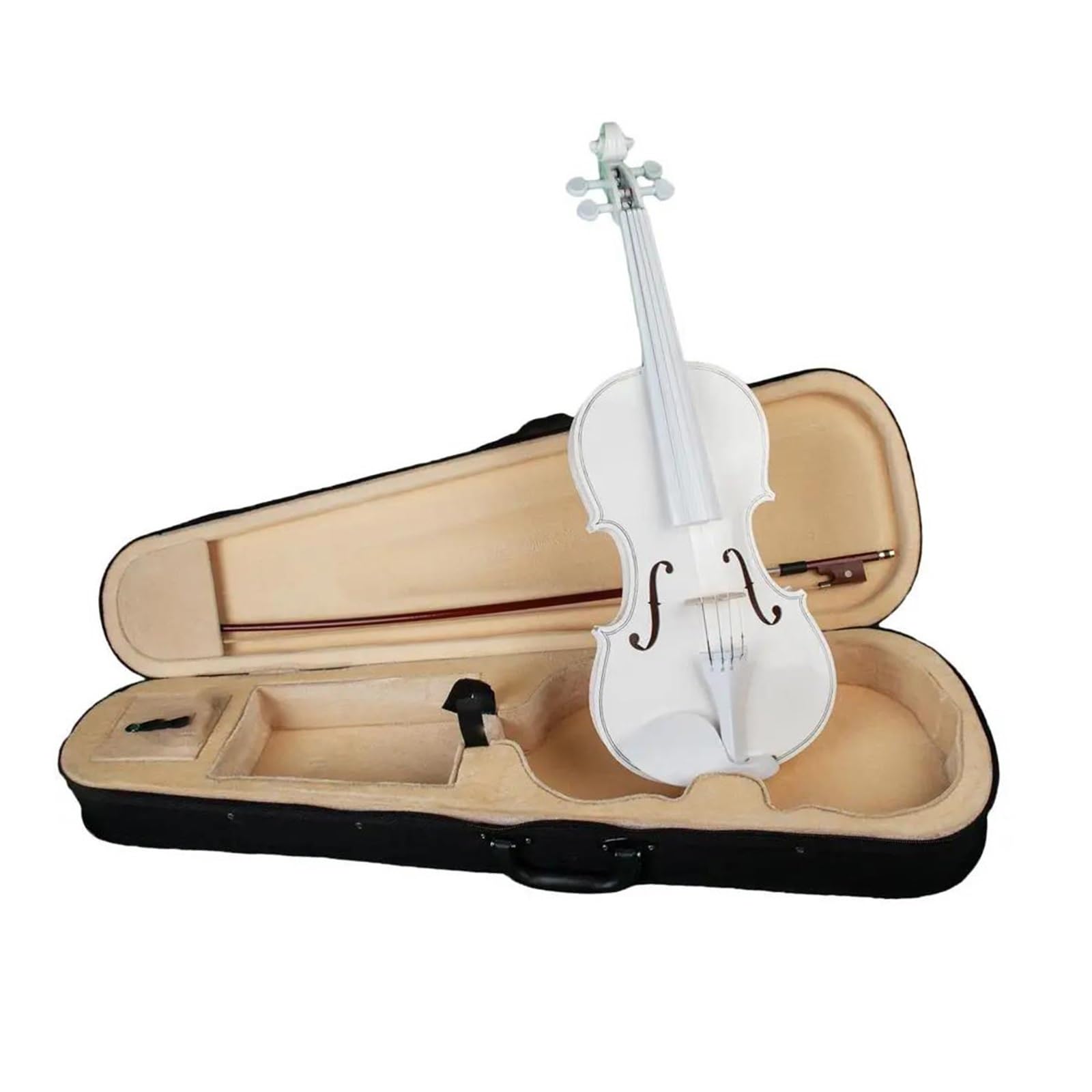 Violino Acustico 4/4 Fatto A Mano Per Principianti Set Con Custodia Per Archetto E Ponticello Strumento A Corda Violino