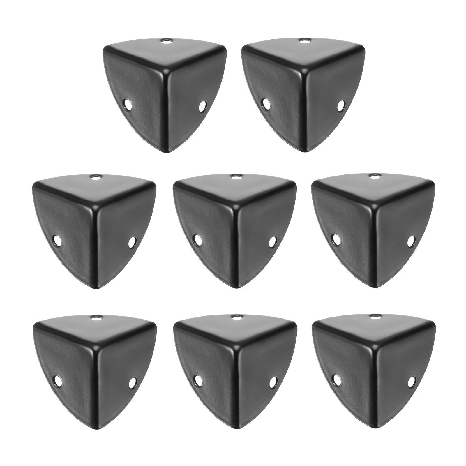 Muiltvoe 8PCS Metal Corner Protector 1.1 x 1.1 x 1.1 Inch Box Edge Guard Protector Zinc Alloy Cabinets Speaker Corners Protector for Furniture Decorative (Silver)