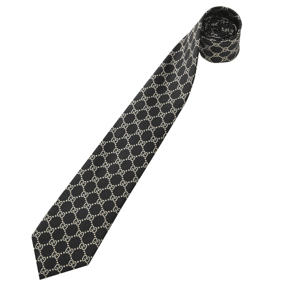 GUCCI トラ刺繍 ブラックネクタイ 148 cm GUCCI トラ刺繍 ブラックネクタイ 148 cm GUCCI トラ刺繍 ブラック