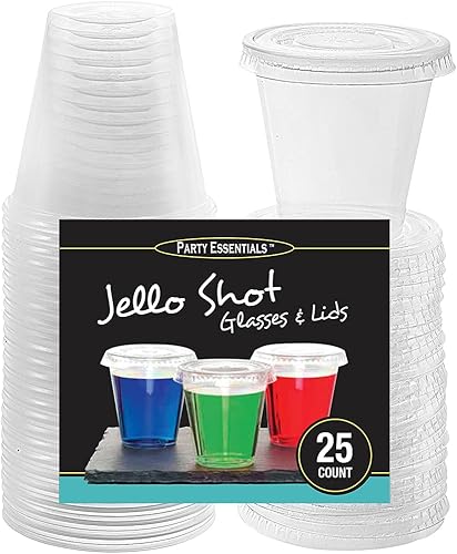 Miniatura 3 de Party Essentials N201312 - Vasos de gelatina de plástico exprimiblevasos de gelatinatazas de soufflé de porcionesrecipientes de salsa de condimentos