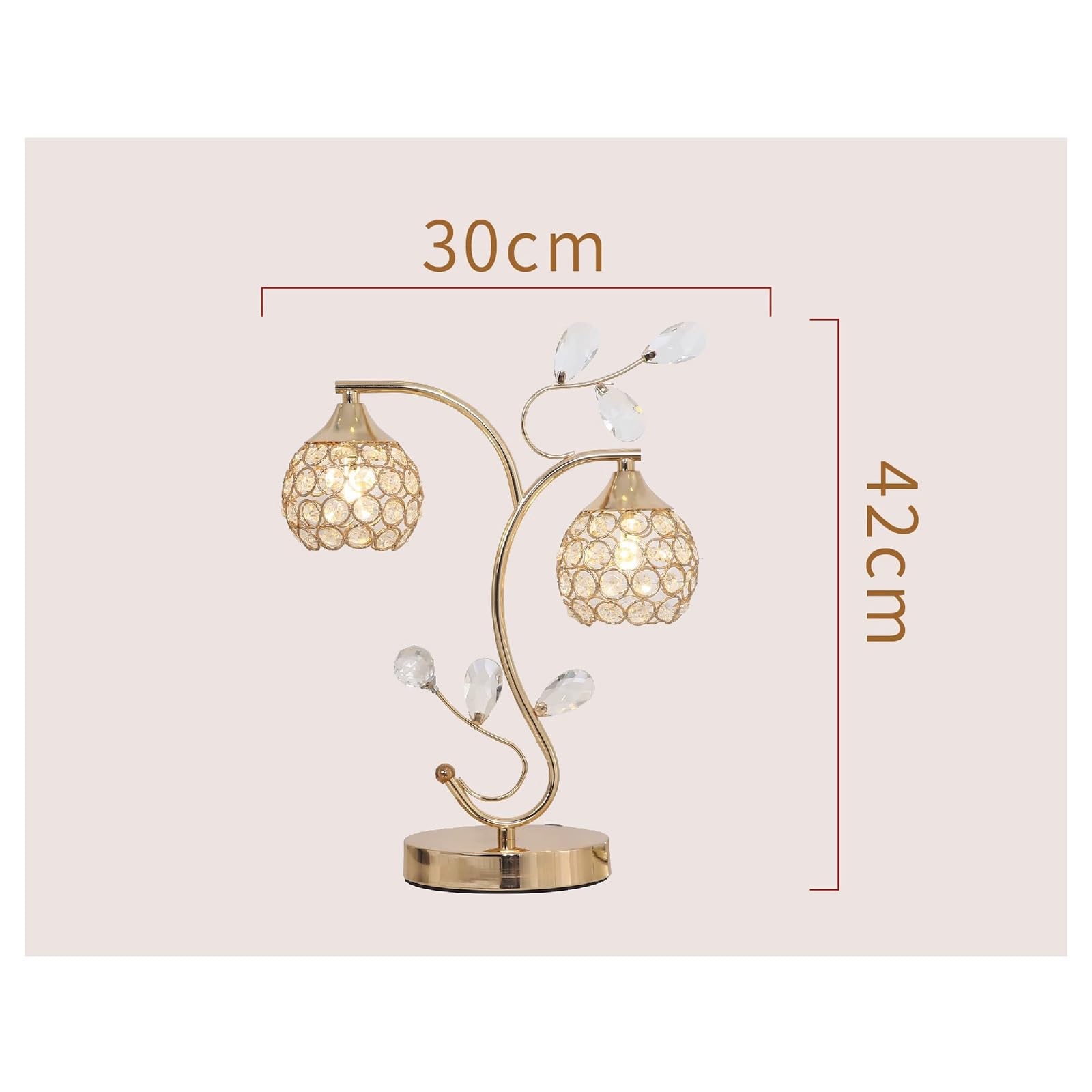 Affascinante Lampada da tavolo in cristallo con controllo a pulsante in comodino dimmerabile a 3 vie Arredamento per la casa(Three Color Lamp,Dimmer)