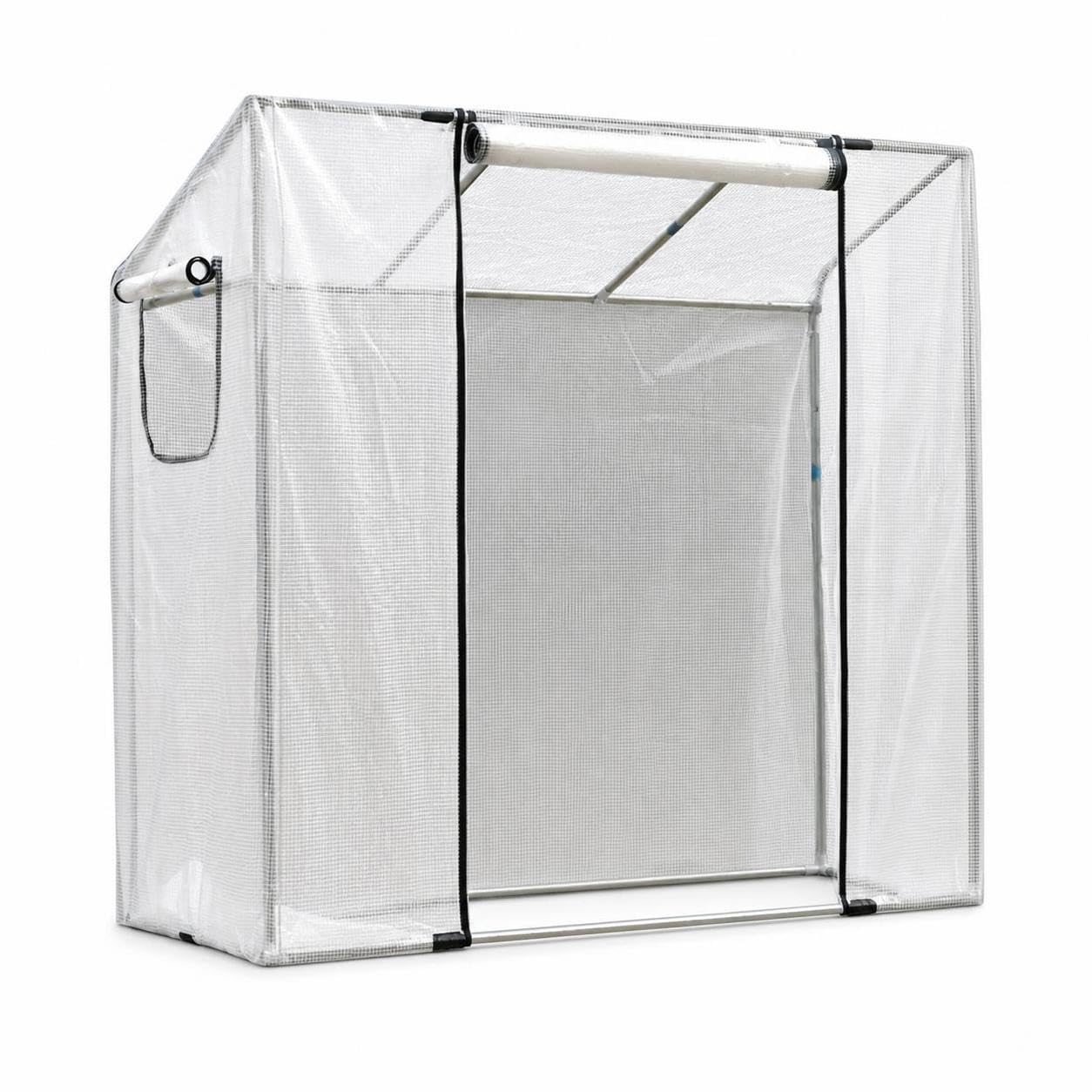 Kompaktes Foliengewächshaus für den Garten – Robustes Gewächshaus aus und Aluminium für Pflanzen , 0,7 m breit, 1,5 m lang (1,4/1,6 m) hoch