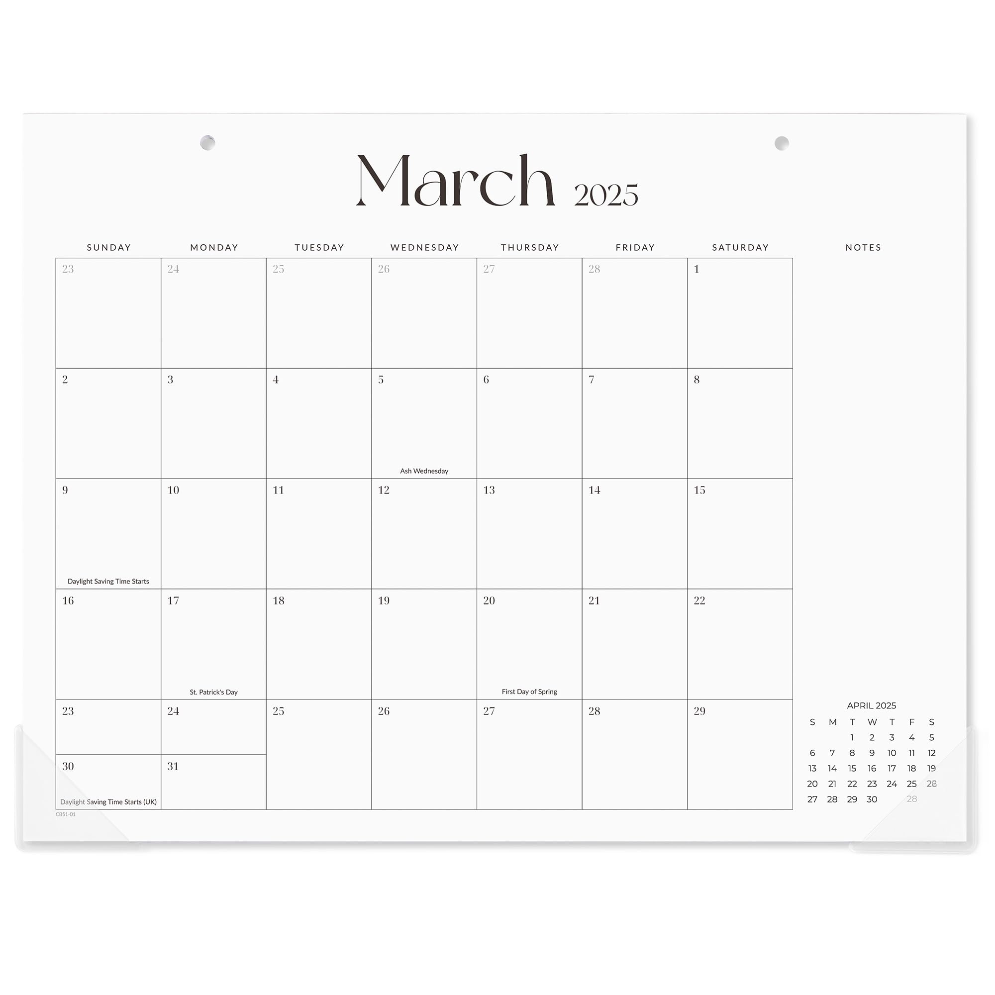 Cabbrix Simplified Desk Calendar 20252026, Aesthetic