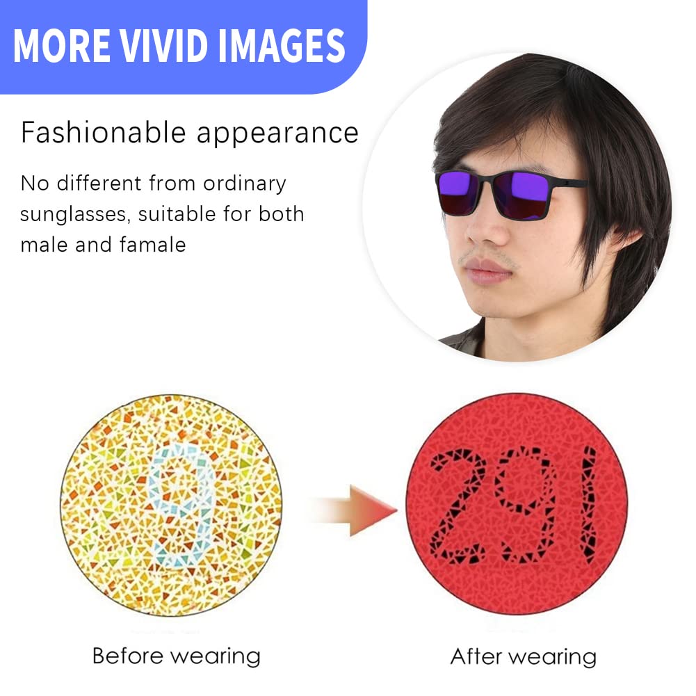 VGEBY Corrective Glasses, Color Blind Corrective Glasses Red Green Blindness Weakness Eyesight Improvement Sport Equipment - Image 4