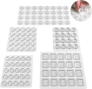 AAGWW クッション付きドアマット透明ゴム足貼り家具防傷防沖撃音音クッション・防震・防滑シリコン防沖撃音マット防沖撃粒クローゼット扉静音クッションクッション透明ゴムクッション防沖撃音クッション壁プロテクターC組み合わせ(合計118枚)