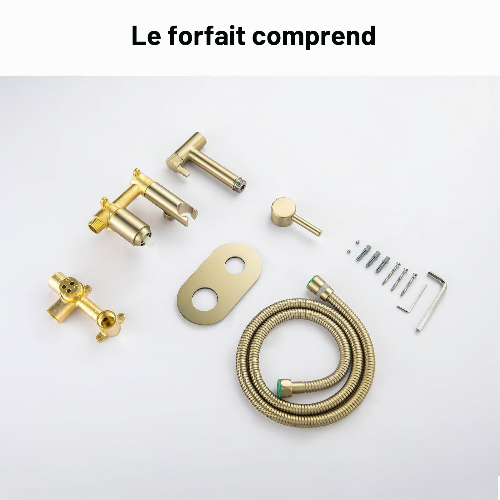 Douche Toilette Encastré Kit, Innovant 2 Modes, 59A Laiton Ensemble Mitigeur pour Eau Chaude et Froide, Tuyau de 1,2m, pour Douche, Salle de Bain, Hygiène, Nettoyage des Couches