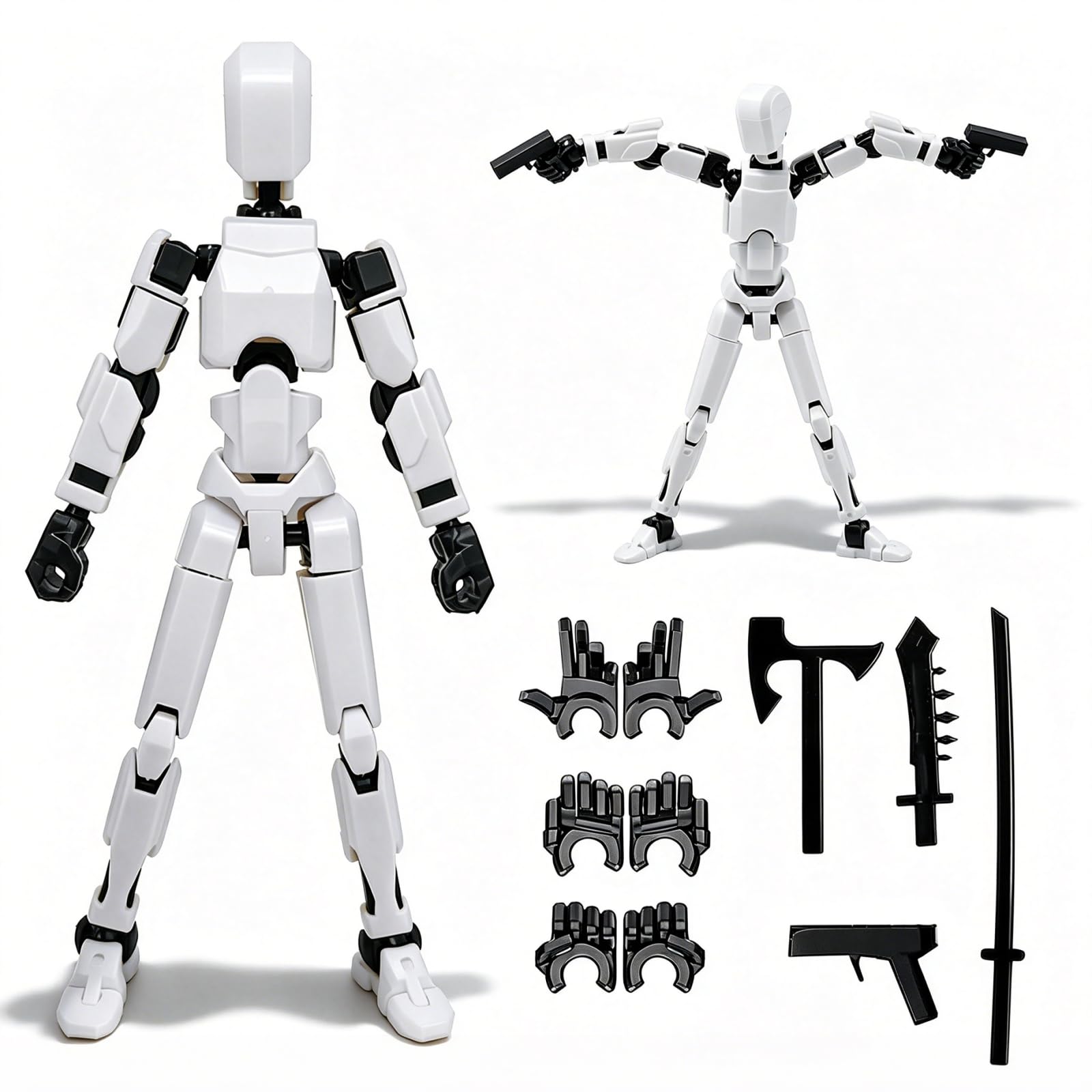 T13 Action Figures,Multi-Jointed 3D Printed Dummy Robot 13 Action Figure
