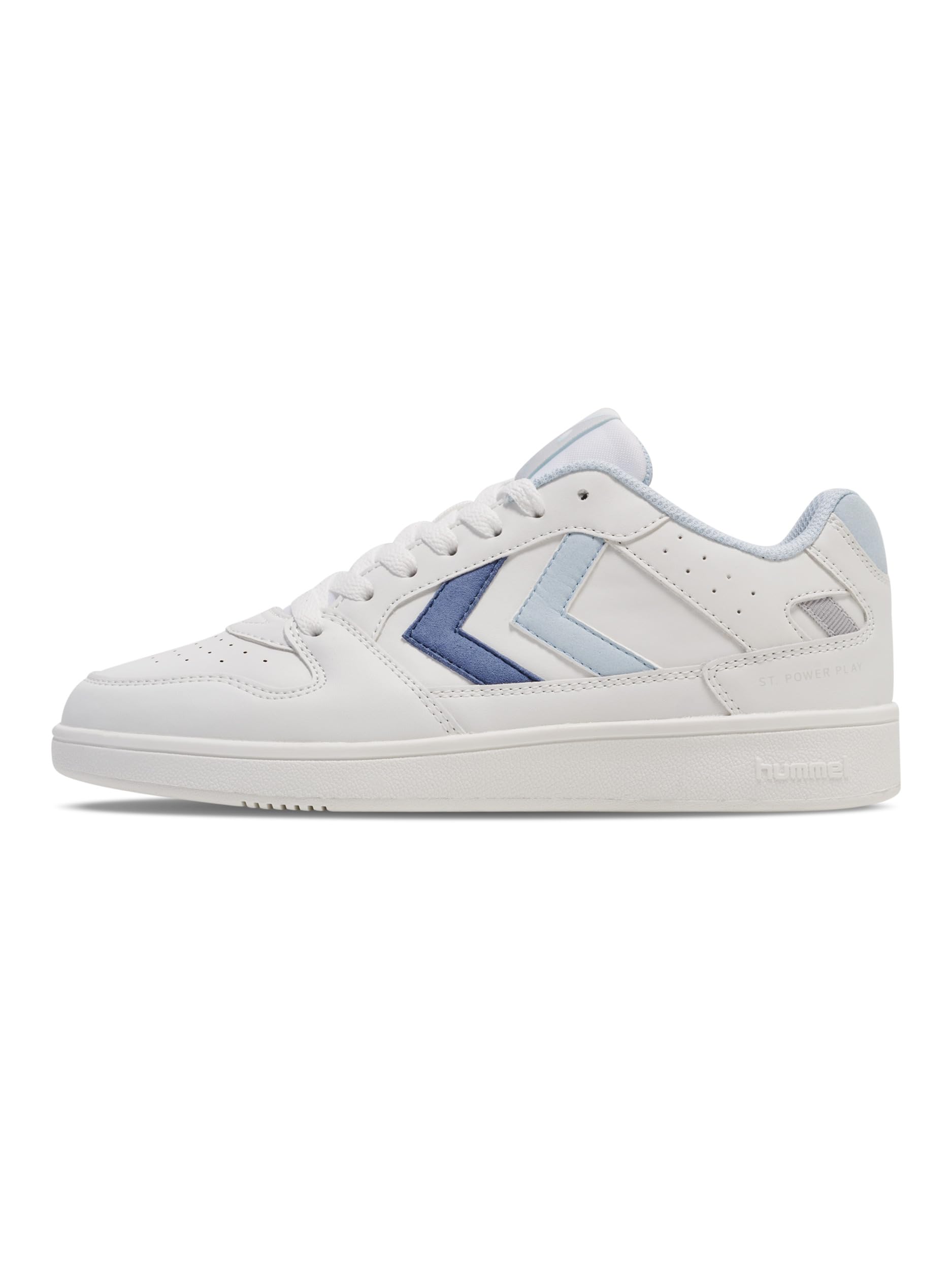 hummel Unisex Adult Low St. Power Play Trainers, White, 8 UK