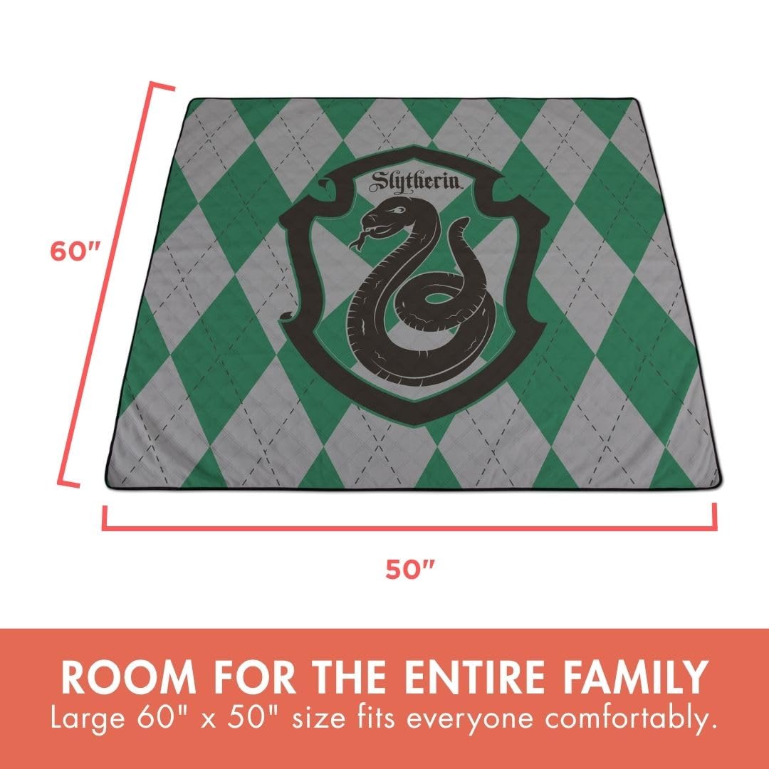 Picnic Time ONIVA – una Marca – Harry Potter Slytherin Impresa Manta de Picnic Manta de Playa Ligera Lavable a máquina (Negro)