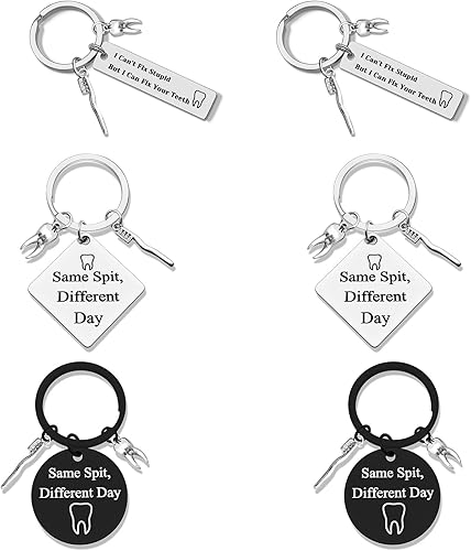 Miniatura 8 de Regalos para higienista dental futuro, regalo para asistente dental, regalos de dentista, joyería para dentistas, llavero divertido para dentista,