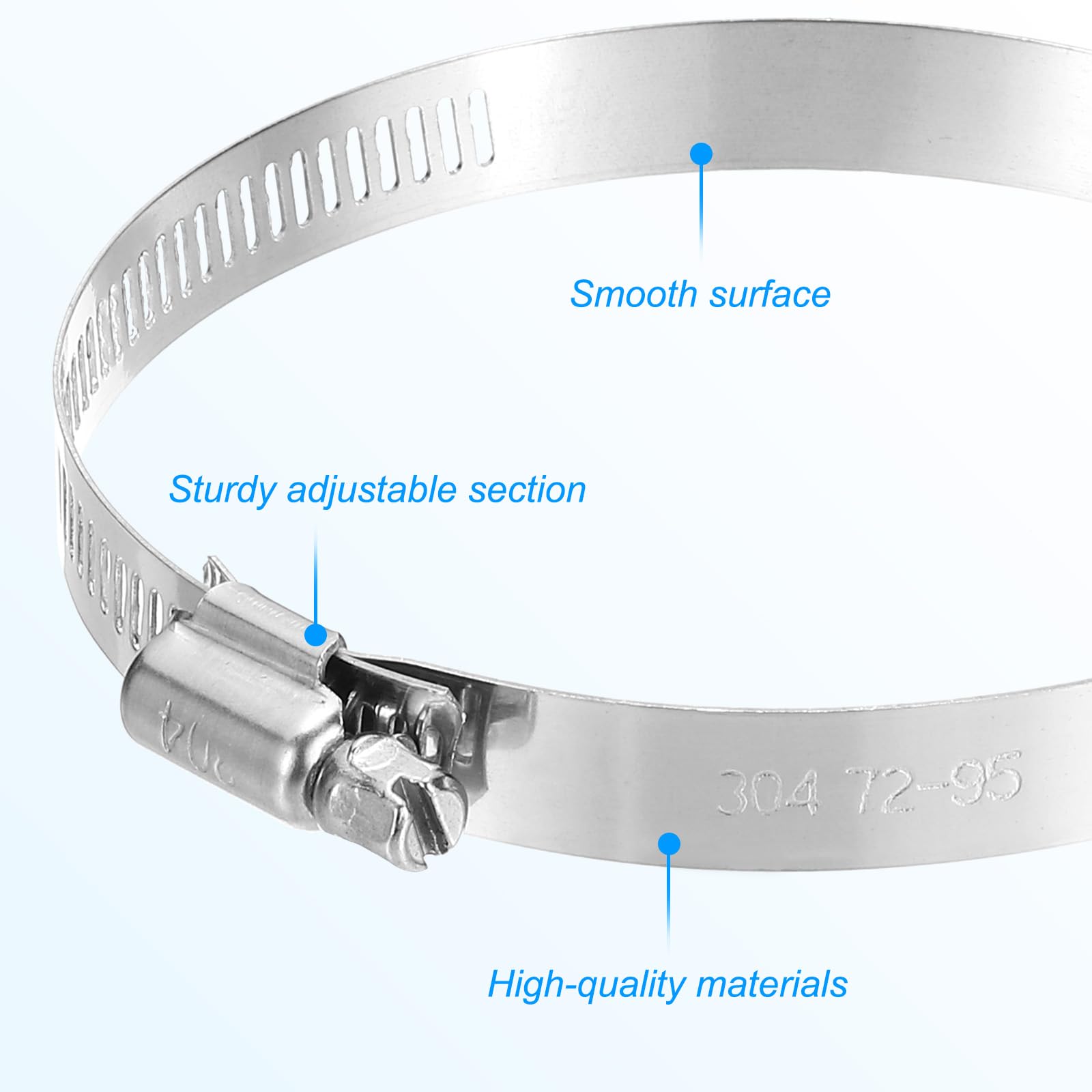 PATIKIL 3 Inch Adjustable Pipe Hose Clamp - Image 4