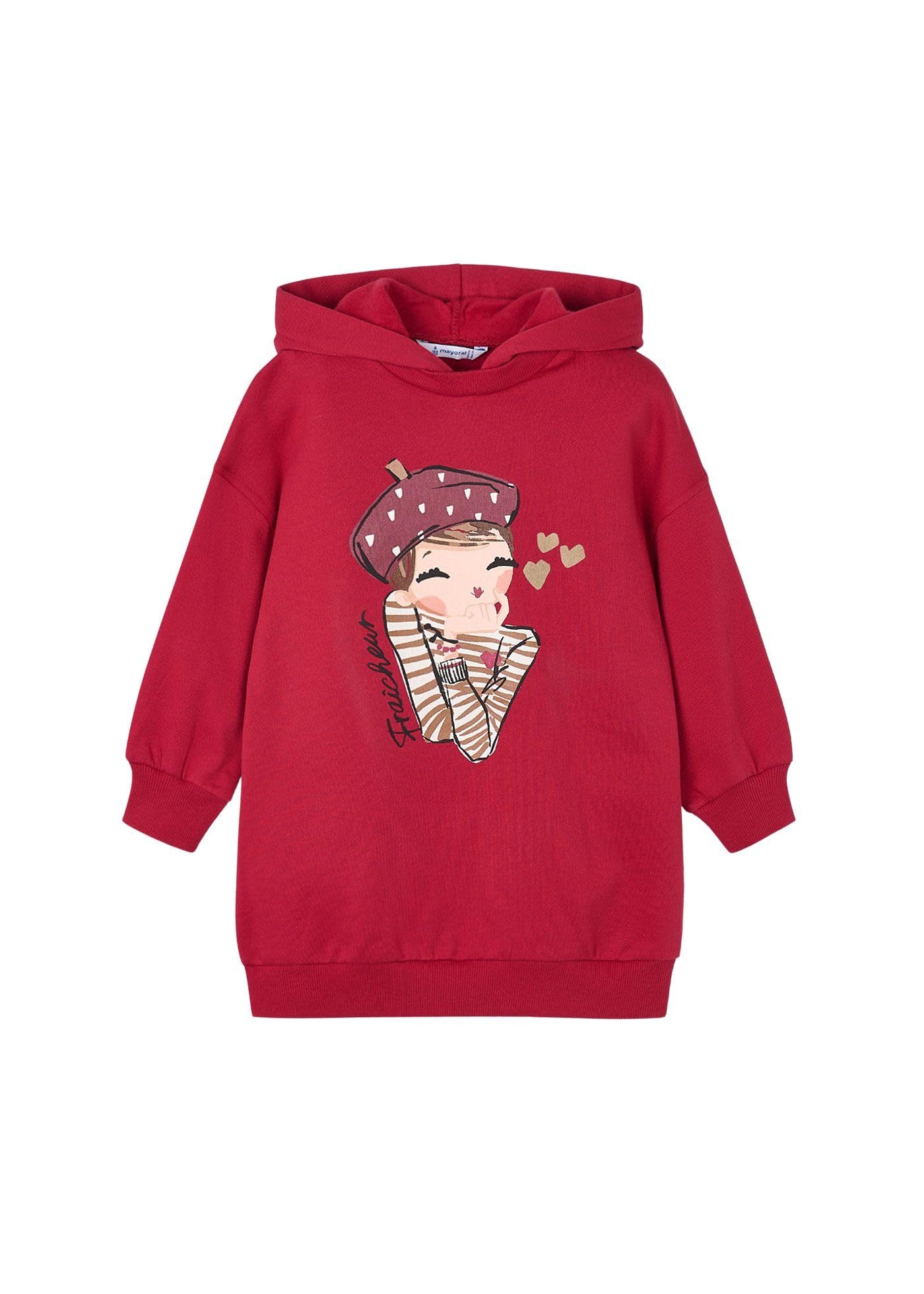 Mayoral Kleid Kapuze für Mädchen Rot