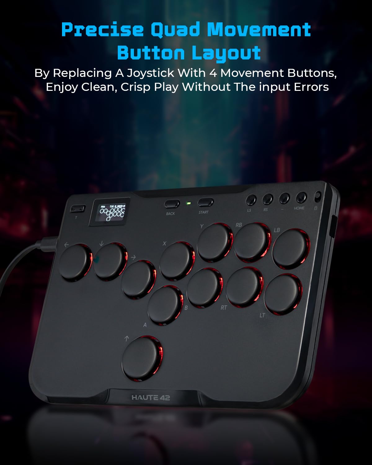 P12 All-Button - Teclado Controller para juegos con funciones RGB y turbo personalizadas, arcade stick fight stick teclado gaming para PC/Switch/PS4/PS3, compatible con intercambio en caliente y SOCD | Arcade Fight Stick Gaming Teclado para PC/Switch/PS4/