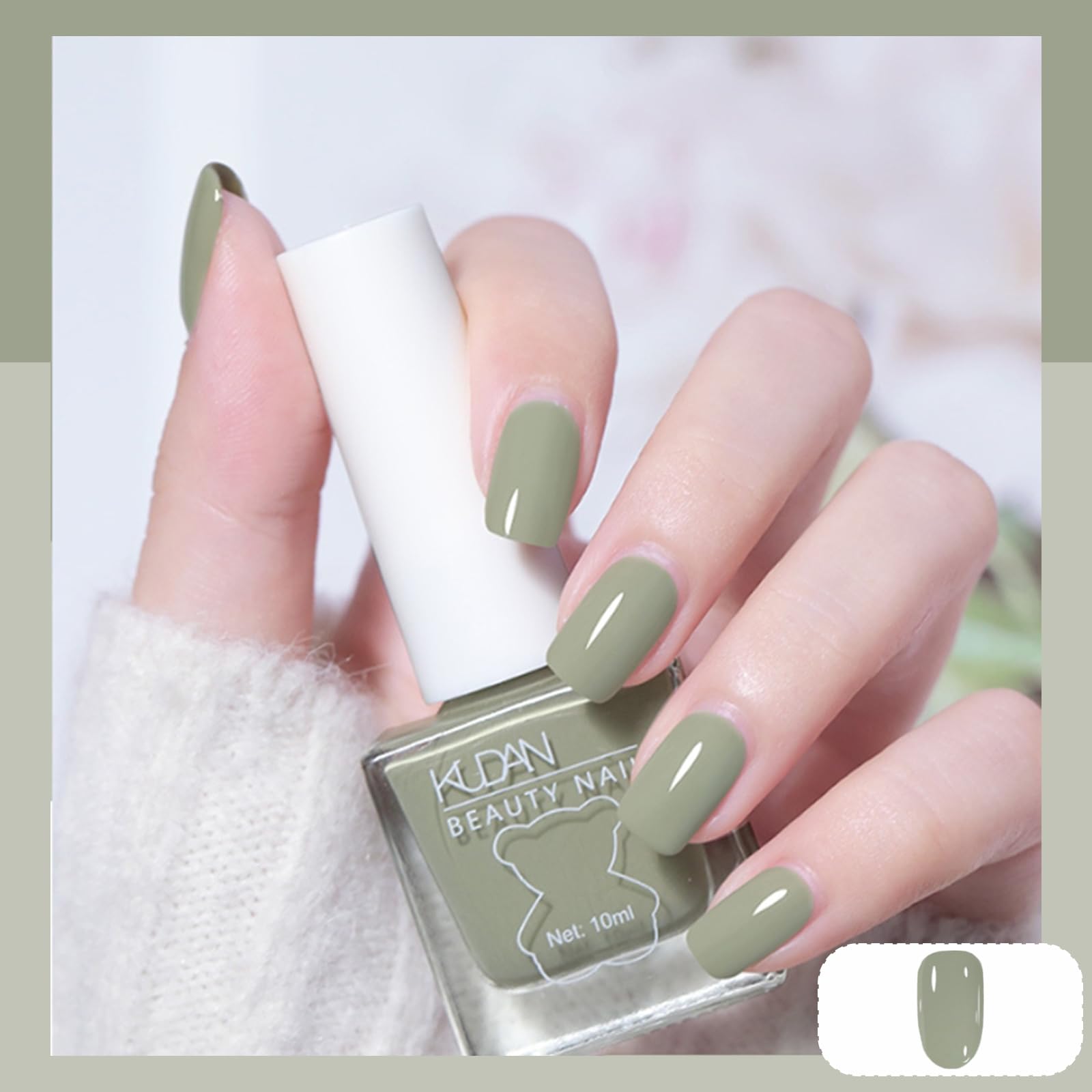 Amazon.com : NovaCharm Green Nail Polish - Sage Green Fingernail Polish -  Chip Resistant Long Lasting - Air Dry Quick Dry Nail Lacquer for Manicure  DIY : Beauty & Personal Care
