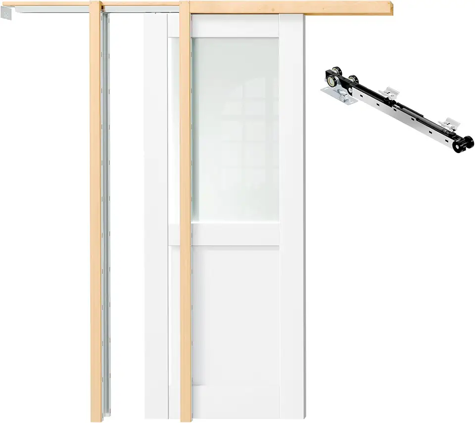 Pocket Door Frame Solutions: 5 Expert Installation Tips 6 32x80 Half-Lite Frosted Glass Pocket Door Kit