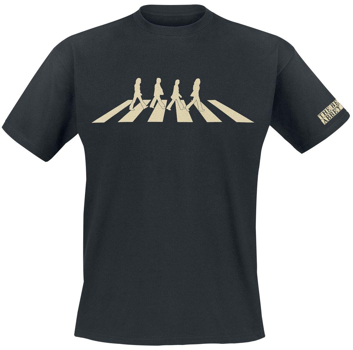 The Beatles Men's Abbey Road Silhouette Short Sleeve T-Shirt, Black, Medium