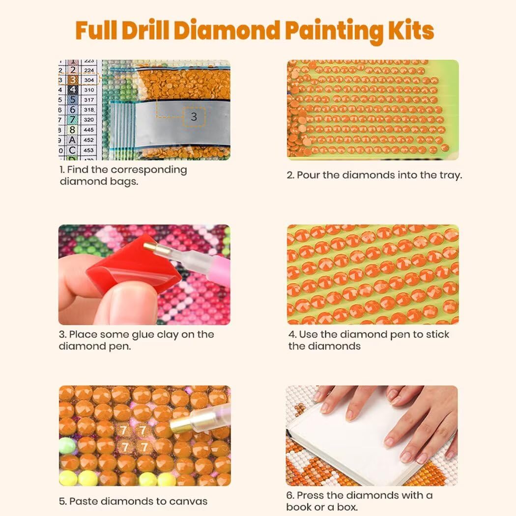 Diamond Painting Retro Karte Diamant Painting Bilder DIY Kreativ Set für Erwachsene Full Drill Cross Stickerei Malerei Kits 100x135 cm Mosaik Bastelset Kinder, für Haus Wohnzimmer Herbstdeko W-j-720