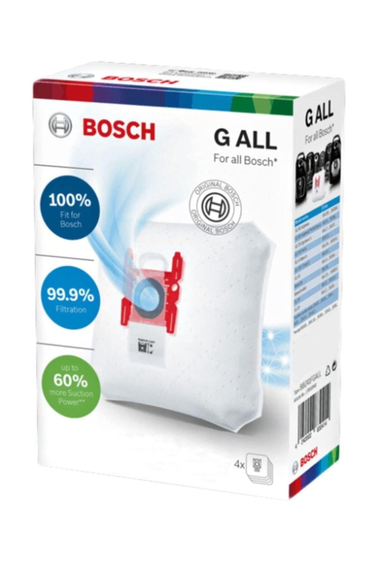 Bosch BSG 6B111 ile Uyumlu 4'lü Toz Torbası, Beyaz