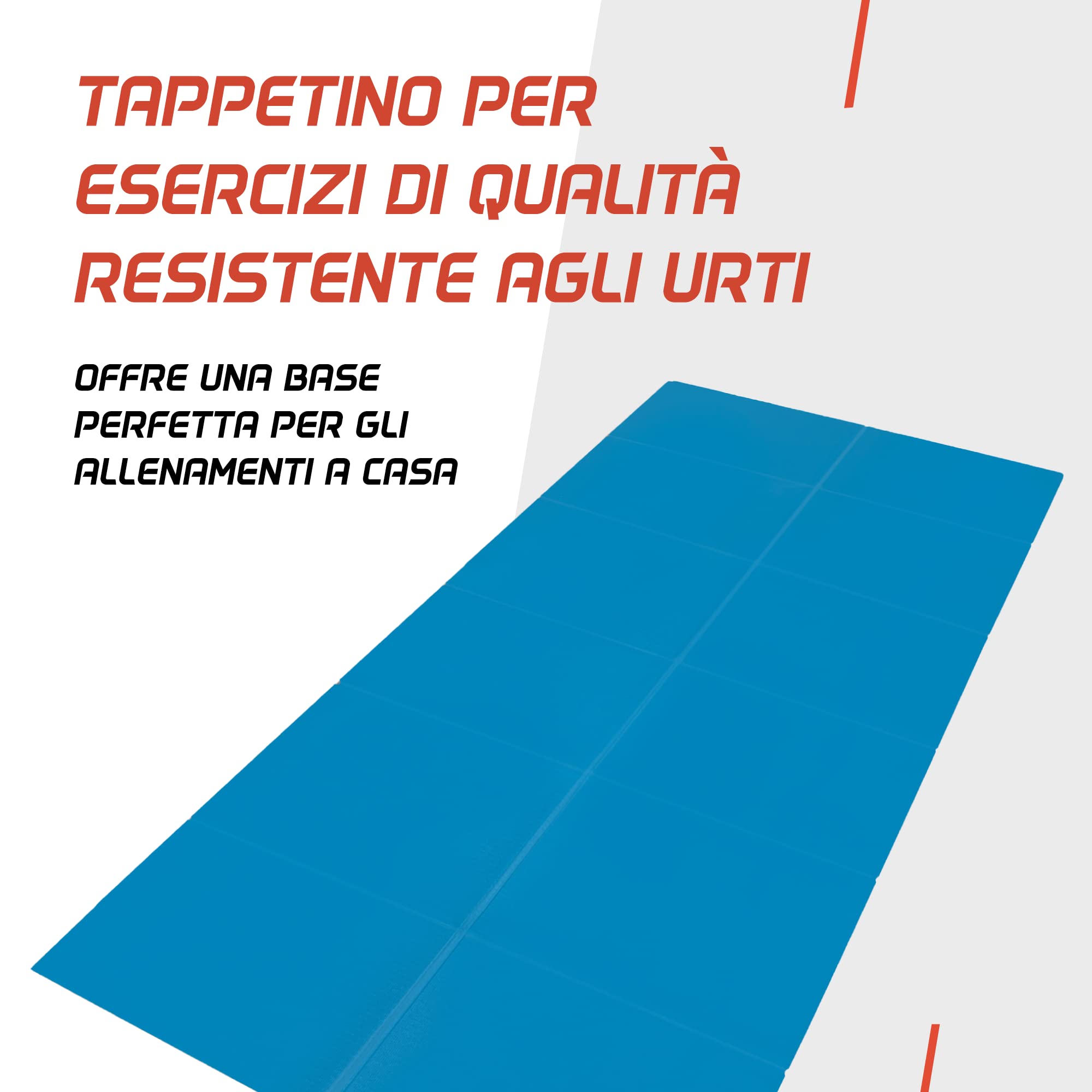 Tappetino da ginnastica resistente - Tappetino da palestra antiscivolo multiuso - Protezione per il pavimento per attrezzatura da allenamento in casa - tappetino per yoga, pilates e cross trainer