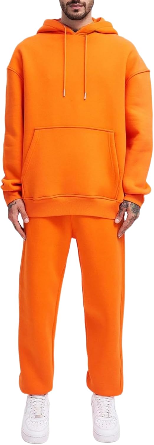 Sweat Suits Men Jogging Tracksuits 2 Piece Set Casual Athletic Hoodie And Sweatpants Outfits