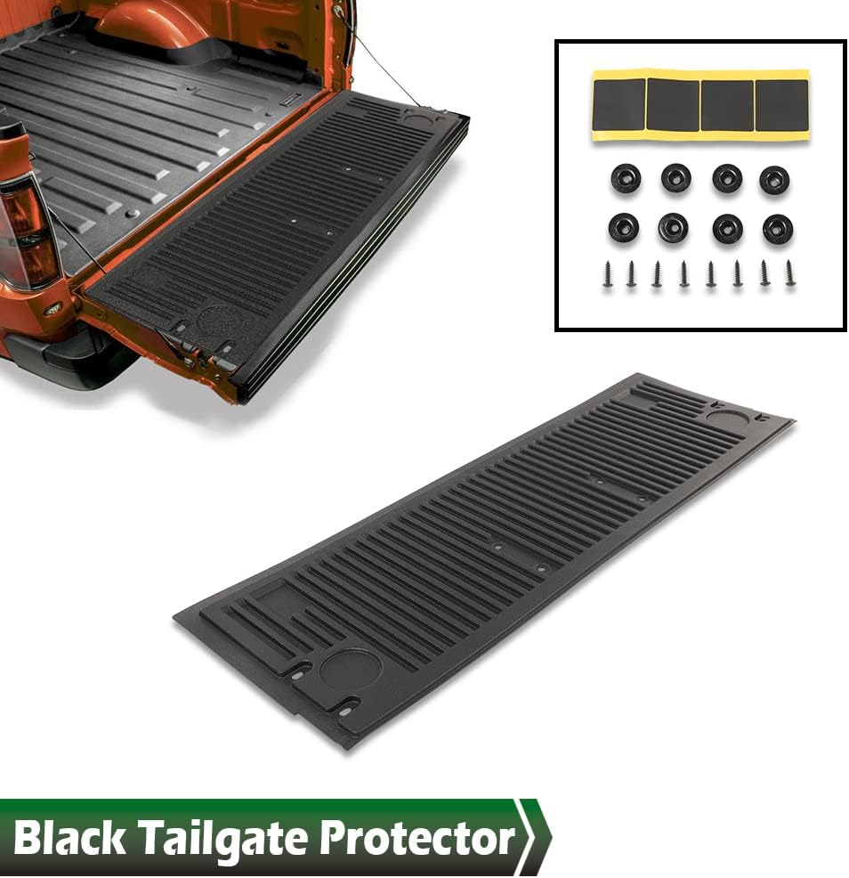GRAND ORANGE Tailgate Protector Plastic Tailgate Mat Tailgate Protection Cover Truck Tailgate Mat Compatible with 2015-2020 F150 Trucks Heavy Duty Truck Black