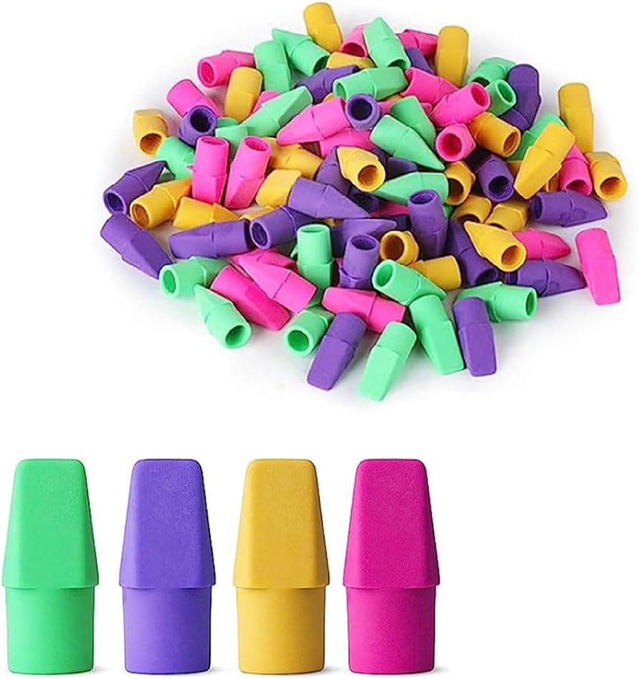 120 Gomas De Borrar Para Lápices - Colores Surtidos, Sin Látex, Ideales Para Cole O Oficina