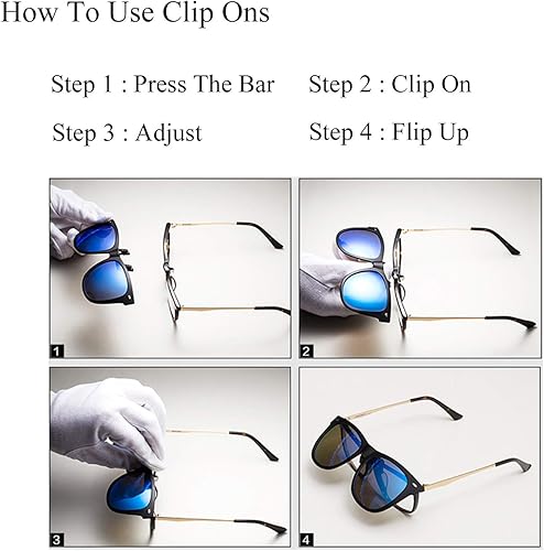 Miniatura 5 de OopsMi Clip-on Sunglasses Polarized Unisex Anti-Glare Driving Glasses With Flip Up for Prescription Glasses