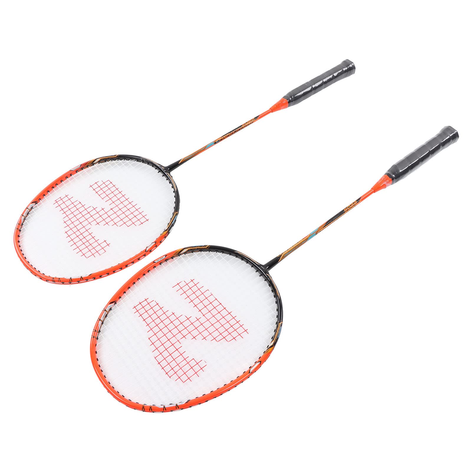 Set di Racchette da Badminton Leggere in Lega di Carbonio con Custodia per Allenamento - Arancione 26,0 Pollici