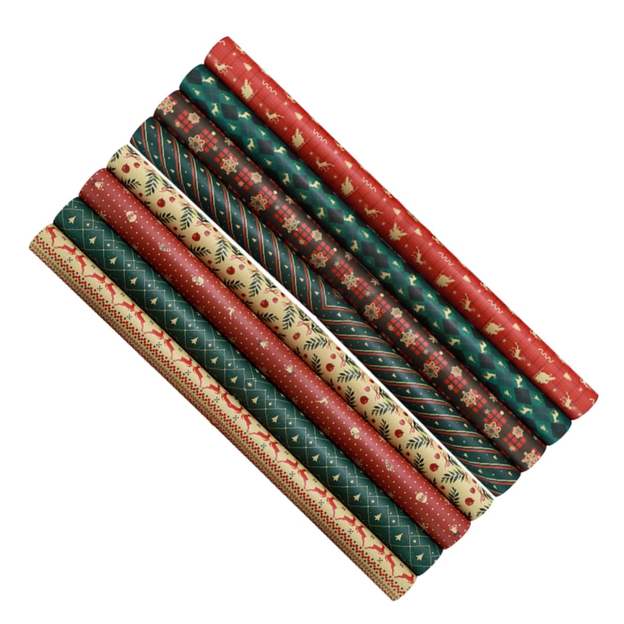Healvian 4 Zestawy Sztuk Retro Papier Do Pakowania Prezentów Bożonarodzeniowych I Urodzinowych Z Motywem Świątecznym Kraft Papier Bezpieczny I Wytrzymały Idealny Do Diy I Dekoracji 8 Szt.*4