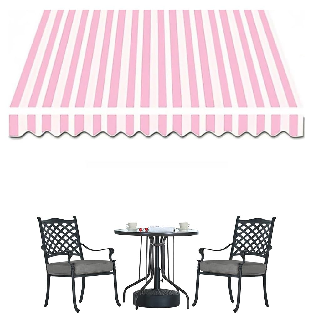 Tenda parasole retrattile in tela di ricambio per porte e finestre, protezione dai raggi UV, 2,3 x 1,5 m, 3,5 x 3,5 m, 4,6 x 3,5 m, colore: rosa